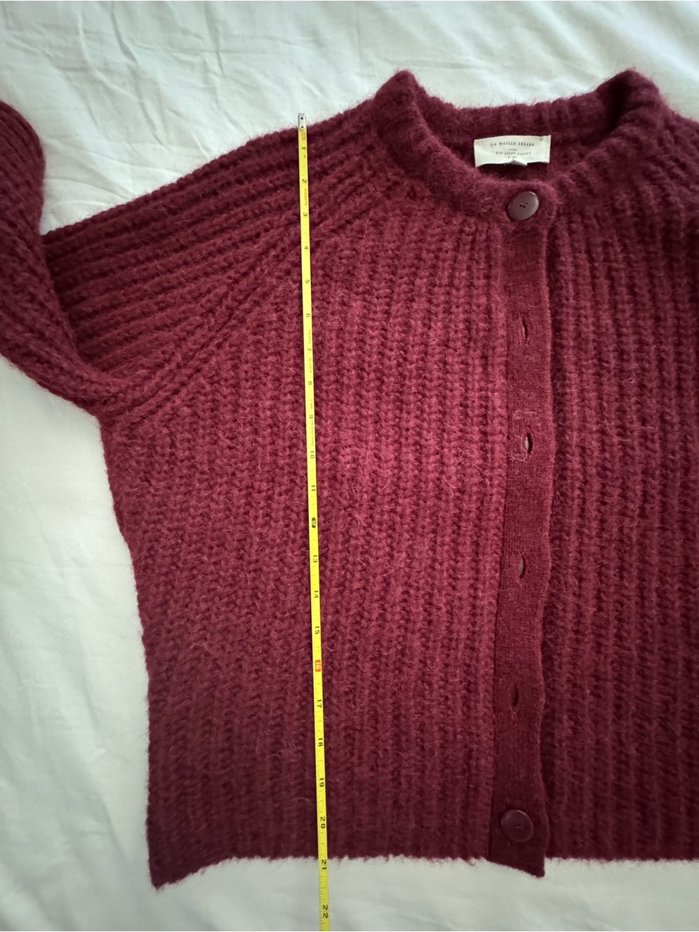 Sezane Emile Burgundy Cardigan - Picture 6 of 6
